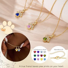 Load image into Gallery viewer, Btysun Gifts for Dog Lovers, Dog Mom Gifts for Women Heart Birthstone Necklace for Women Dainty Gold Pendant Necklace Stocking Stuffers for Her January Birthday Gift Christmas Jewelry
