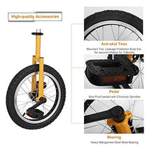 Load image into Gallery viewer, Adults Big Kids Unicycle Bike|  Boys Girls Unisex Beginner Yellow Bicycle for Outdoor Sports, Balance Exercise (Size : 51cm(20inch))
