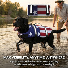 Load image into Gallery viewer, Doglay Dog Life Jacket, Dog Life Vest for Swimming Boating, Adjustable Puppy Life Jacket with Reflective Stripes, Superior Buoyancy Pet Swimming Vest for Small Medium and Large Dogs
