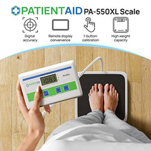 Load image into Gallery viewer, Medical Grade Floor Scale - Portable - Easy to Read Digital Display - Heavy Duty - Home, Hospital &amp; Physician Use - Pound &amp; Kilogram Settings - 12" x 12.5" Platform - 550 lb Limit by Patient Aid
