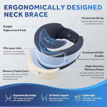 Load image into Gallery viewer, Ice Silk Neck Brace,Neck Brace Cervical Collar,Neck Support Brace for Sleeping Soft,Breathable Cervical Collar for Pain Relief/Posture Correction,Travel, Workers &amp; Neck Injury Recovery for Women &amp; Men
