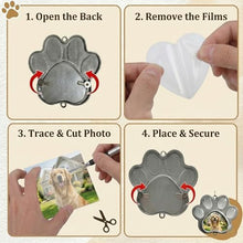 Load image into Gallery viewer, Dog Memorial Gifts for Loss of Dog, Personalized Pet Memorial Suncatcher with Paw Photo Frame, Pet Loss Sympathy Gift, Dog and Cat Remembrance Bereavement Passing Away Keepsake with Memorial Bracelet

