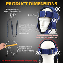 Load image into Gallery viewer, Fitness Neck Head Harness Trainer, Adjustable Chin Strap and Head Harness Strength with Nylon Tether, Neoprene Neck Workout Exerciser for Weight Lifting, Home and Gym Use, Blue
