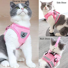 Load image into Gallery viewer, FEimaX Dog Harness and Leash Set for Walking, Soft Mesh Adjustable Easy Control Lightweight Cat Vest Harnesses with Reflective Strips, Escape Proof Small Dogs Cats Vests (Pink, Small)
