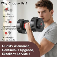 Load image into Gallery viewer, Upgraded Adjustable Dumbbells Set 25 lbs, 9 Weights Dumbbell Set
