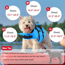 Load image into Gallery viewer, Dogcheer Dog Life Jacket with Zipper and 4ft Leash, Adjustable Pet Life Vest for Swimming Boating, High Buoyancy Flotation Swim Vest PFD for Small Medium and Large Dogs-Blue,S

