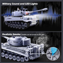 Load image into Gallery viewer, 1/18 Remote Control Tank, German Tiger - Gray RC Tank That's Shoots
