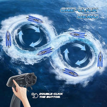 Load image into Gallery viewer, RC Boat for Kids with LED Lights, 35 KPH Remote Control Boat, 2.4Ghz Electric Fast Speed Boat for Adults
