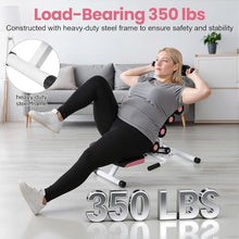 Load image into Gallery viewer, Mini Inversion Table, Adjustable Back Stretcher Table for Pain Relief, Foam Roller, 350 Lbs Load Capacity Home Gym Ergonomic Lumbar Decompression Tables Improve Posture &amp; Spinal Health Pink Black
