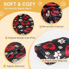 Load image into Gallery viewer, Gowyeg Premium Soft Dog Blanket Washable,43"x30" Cat Blanket for Indoor Cats Large Medium Small Dog Gifts Puppy Essentials (Red/Black)
