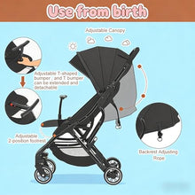 Load image into Gallery viewer, COOL KIDS Portable Stroller with Automatic Fold，Lightweight Umbrella Stroller with Pop Out Sun Canopy，Compact Strollers for Travel(Black)
