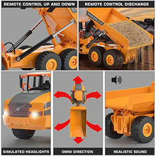 Load image into Gallery viewer, DOUBLE E Volvo RC Dump Truck Toy for Kids, Articulated Hauler, Remote Control Construction Toys Vehicles
