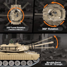 Load image into Gallery viewer, Supdex 1:18 RC Tank That Shoot BBS, 2.4G Metal M1A2 Abrams Remote Control Tank Model Toys, Army Toy with Smoke

