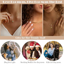 Load image into Gallery viewer, Btysun Dog Lover Gifts, Dog Memorial Gifts Christmas Stocking Stuffers for Teens December Birthday Gift for Her Turquoise Birthstone Necklace for Women Anniversary Memorial Breavement Jewelry
