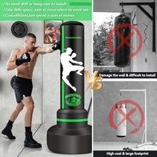 Load image into Gallery viewer, Heavy Freestanding Punching Bag for Adults Teens, 70” Standing Boxing Bag with Gloves and Pump, Women Men Stand Kickboxing Bags for Boxing Training MMA Fitness Home Gym Martial Arts

