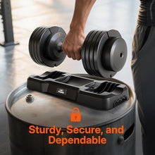 Load image into Gallery viewer, FLYBIRD Adjustable Dumbbell, 55LB Single Dumbbell for Home Gym Exercise &amp; Fitness, 5-IN-1 Fast Adjustable Weights with Anti-Slip Handle, Multiweight Options for Full Body Workout Suitable Men/Women
