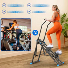 Load image into Gallery viewer, Stair Stepper for Home,Stair Climber Foldable,Large Pedal Vertical Climber Machine for Full-Body Workout,Steppers for Exercise at Home with 300LBS Loading Capacity (Two Handle-Black)

