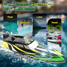 Load image into Gallery viewer, DEERC Fast RC Boat with LED Lights, 30+KM/H, High Speed Remote Control Racing Boat
