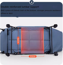 Load image into Gallery viewer, Portable Folding Camping Cot, Outdoor Patio Folding Lounge Chair Sleeping Cots Bed Adjustable 5-Position Adults Reclining Folding Chaise with Pillow, Perfect for Camping, Pool, Beach, Patio Durable
