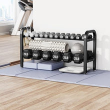 Load image into Gallery viewer, 2 Tier Dumbbell Rack, Weight Rack for Home Gym, 300 lb Capacity
