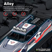 Load image into Gallery viewer, GoolRC RC Tank Car, 1/12 Scale 2.4GHz Remote Control Tank, 360?Rotating Off-Road RC Crawler Military Vehicle
