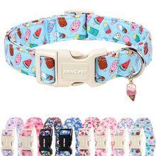 Load image into Gallery viewer, ARING PET Summer Dog Collar, Cute Blue Ice Cream Doggy Collars for Puppy Small Medium Large Boy Girl Dogs Pet, for Daily Photos Outdoor Beach Walking Hiking Picnic, L
