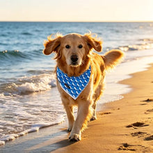 Load image into Gallery viewer, ARING PET Summer Dog Bandanas, Cute Blue White Whale Ocean Themed Pet Scarf Triangle Bib for Small Medium Large Boy Girl Dogs Cats, Puppy Kerchief for Beach Trips Daily Walks Outings Photoshoots-S

