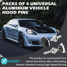 Load image into Gallery viewer, Doaho Pack of 4 Universal Aluminum Vehicle Hood Pins,Diameter 1.25" Quick Latch Bumper Release,Hood Pins for Race Car - Black
