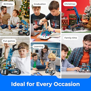 Ultimate 10 in 1 Robot Building Toys, Robotics Kit App Remote Control Robot Toys Compatible with Arduino C & Raspberry Pi