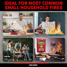 Load image into Gallery viewer, Protect Life Saving Emergency Fire Blankets 4 Pack - 40"x40", Fiberglass Fire Blanket for Home &amp; Kitchen - Fire Suppression or Retardant Tarp - Fire Safety Kit for Car or Camping
