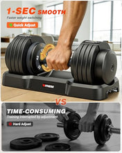 Load image into Gallery viewer, Rendpas Adjustable Dumbbells Set of 2, Select Weight Dumbbell Set, 5 in 1 Free Dumbbell Set with Anti-Slip Texture Handle, Weight Set For Home Gym Suit both Men and Women
