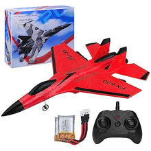 Load image into Gallery viewer, Beffkkip RC Airplane 2CH RC Plane 2.4GHz Remote Control Plane RTF SU35 RC Jet (Red)
