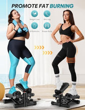 Load image into Gallery viewer, Steppers for Exercise at Home, Mini Stepper with Resistance Bands, Portable Stair Stepper 330LBS Weight Capacity, Adjustable Height Stepper Machine with LED Monitor for Full Body Workout
