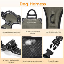 Load image into Gallery viewer, No Pull Dog Harness, No-Choke Soft Padded Reflective Dog Vest Harness with Front Clip &amp; Top Handle, 2 Quick-Release Buckles, Adjustable for Small Medium Large Dogs
