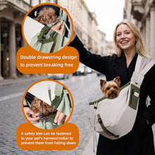 Load image into Gallery viewer, Dog Carrier Sling,Dog Carriers for Small Dogs &amp; Cats Up to 20 lbs,Puppy Carrying Backpack Pet Purse with Pockets,Adjustable Shoulder Strap,Hands Free for Travel (Army-Green)
