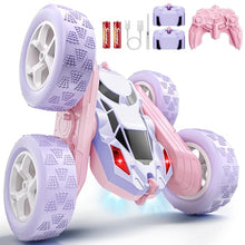 Load image into Gallery viewer, Hamdol Remote Control Car for Girls, Double-Sided Color Design Stunt RC Vehicle
