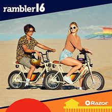 Load image into Gallery viewer, 36V Electric Minibike with Retro Style, Up to 15.5 MPH, Up to 11.5 Miles Range, Wide, Rugged 16&quot; Air-Filled Tires, Tan

