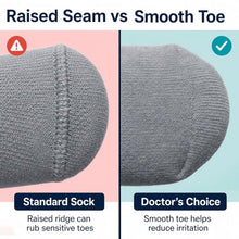 Load image into Gallery viewer, Doctor's Choice Diabetic Socks for Men, Seamless Ankle Socks with Non-Binding Top, Provides Extra Comfort for Gout, 4-Pairs, Grey, Large, Size 10-13
