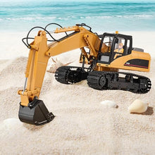 Load image into Gallery viewer, VEVOR Remote Control Excavator Toy 15 Channel 3 in 1 Remote Control Digger with Metal Shovel 1:14 Scale RC Excavator with Light &amp; Sound Full Functional Construction Vehicles for Kids 2 Batteries
