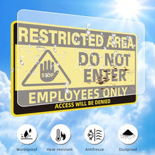 Load image into Gallery viewer, Employees Only Sign, Do Not Enter Signs, Restricted Area Vinyl Stickers
