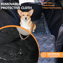 Load image into Gallery viewer, CoSofSLIP Dog Car Seat Cover 2 Piece Seat Waterproof Hammock and Grey Cover,Scratch Proof Nonslip Back Seat Pet Bed Mat for Travel Durable Soft Back Seat Covers for Cars Trucks and SUVs
