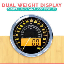 Load image into Gallery viewer, Thick Tempered Glass - Extra Large Display - Easy to Read Digital Bathroom Scale - New - Wood
