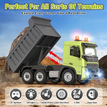 Load image into Gallery viewer, DOUBLE E Volvo FMX 1:20 RC Dump Truck - 2.4GHz Anti-Interference Remote Control Construction Toy for Adults
