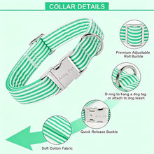 Load image into Gallery viewer, ARING PET Cute Dog Collar for Puppy Small Medium Large Dogs-Teal Stripe S
