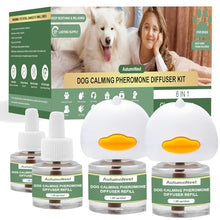 Load image into Gallery viewer, Dog Pheromone Calming Diffuser Kit, Calming Diffuser for Dog (2 Plug-Ins &amp; 4×48ml Refills) for Stress Support, Helps Reduce Barking &amp; Aggression, 120-Day Supply (Non-Toxic, Safe &amp; Inedible)
