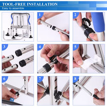 Load image into Gallery viewer, Toilet Safety Rail Frame, Heavy Duty Stand Alone Toilet Rail with Handles for Elderly Handicap, Adjustable Height &amp; Width, Double Crossbar &amp; Suction Cups, 330lbs Capacity, Fits Most Toilets

