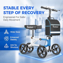 Load image into Gallery viewer, Knee Scooter，Knee Scooter for Adults for Foot Surgery，Knee Walker for Foot Injuries Compact Crutch Alternative with Dual Braking System (Blue)
