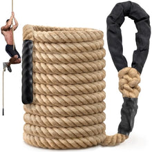 Load image into Gallery viewer, Climbing Rope Gym Workout - 30FT Heavy Duty Jute Thick Ropes for Adults Strength Training Outdoor Tree Swing Indoor Home Fitness Exercise - 1.5 Inch
