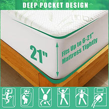Load image into Gallery viewer, JamRest Waterproof Mattress Protector Twin Size, Viscose Cooling Breathable Mattress Cover, Fitted Deep Pocket Mattress Pad Cover Stretches up to 23 Inches, Noiseless Soft Bed Cover
