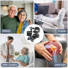 Load image into Gallery viewer, 45 Miles 4 Wheels Mobility Scooter for Seniors/Adults Up to 300LBS,350W Electric Wheelchair Detachable Lithium Battery,Dual Baskets,Rotating Seat,with Taillight, USB Charging, Gray
